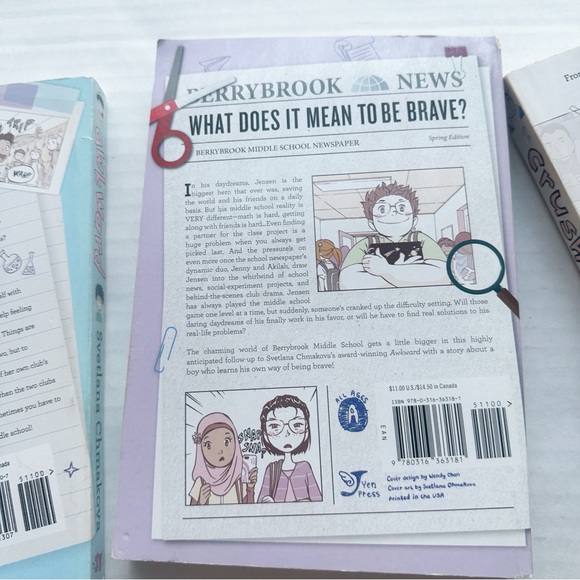 3 Svetlana Chmakova Books - Awkward
& Brave & Crush - Picture 4 of 9